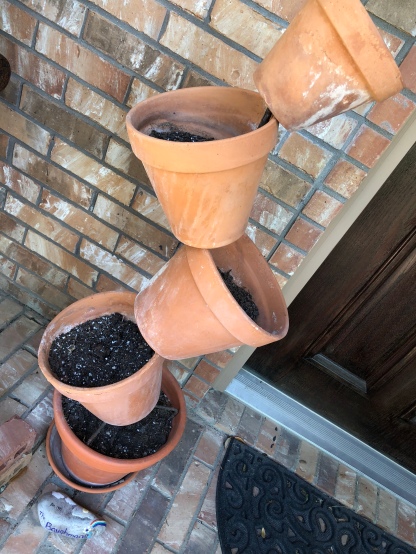 Front porch pots #2- not much survived our winter